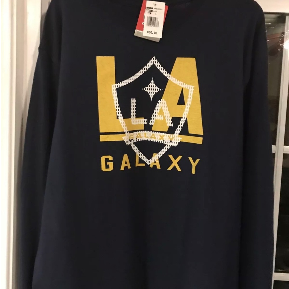 LA Galaxy Mens Navy Blue long sleeve XL new w tags